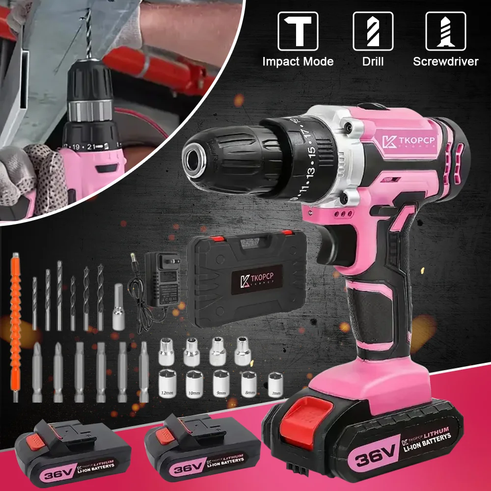 Многофункциональная ударная дрель с перезаряжаемой литиевой батареей, аккумуляторная электрическая дрель и набор отверток
Многофункциональная ударная дрель с перезаряжаемой литиевой батареей, аккумуляторная электрическая дрель и набор отверток