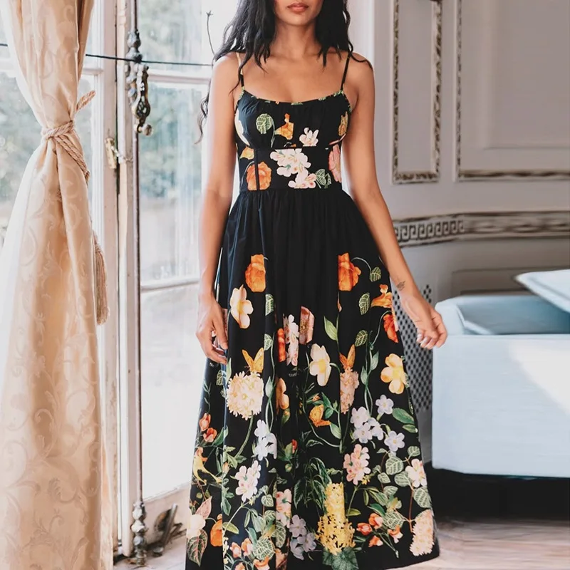 Casual Resort Style Sleeveless Suspender Dress 2025 Summer Tube Top Fashion Floral Print Silm Long Skirt For Women
Casual Resort Style Sleeveless Suspender Dress 2025 Summer Tube Top Fashion Floral Print Silm Long Skirt For Women