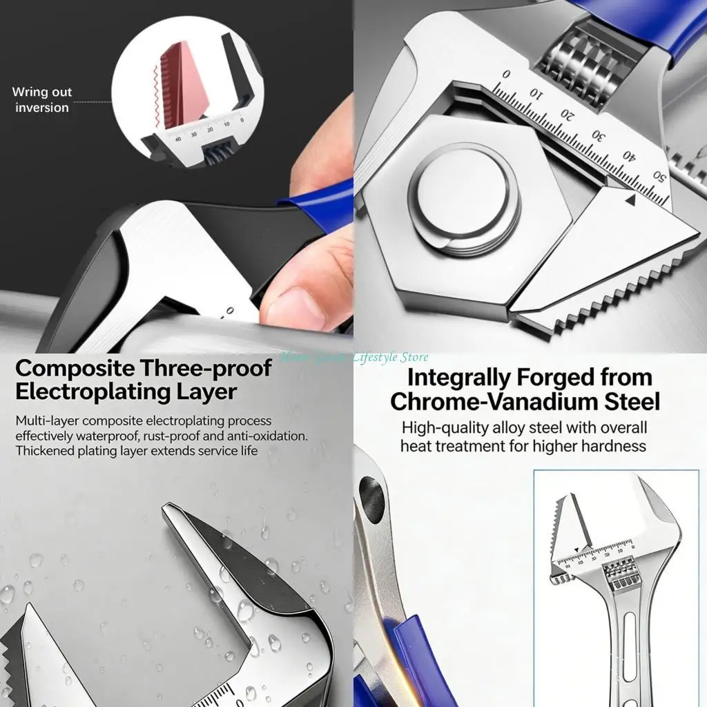 E74E 0-45mm Adjustable Double Use Wrench Pipe Wrench for Faucet/Connecting Pipe
E74E 0-45mm Adjustable Double Use Wrench Pipe Wrench for Faucet/Connecting Pipe