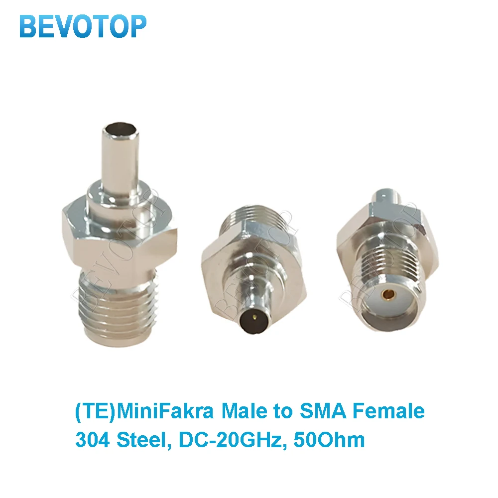 BEVOTOPTE Type Mini FAKRA Male to SMA Female Adapter 304 Steel VSWR≤ 1.2 DC-20GH 50Ohm High Frequency Connector High Quality
BEVOTOPTE Type Mini FAKRA Male to SMA Female Adapter 304 Steel VSWR≤ 1.2 DC-20GH 50Ohm High Frequency Connector High Quality