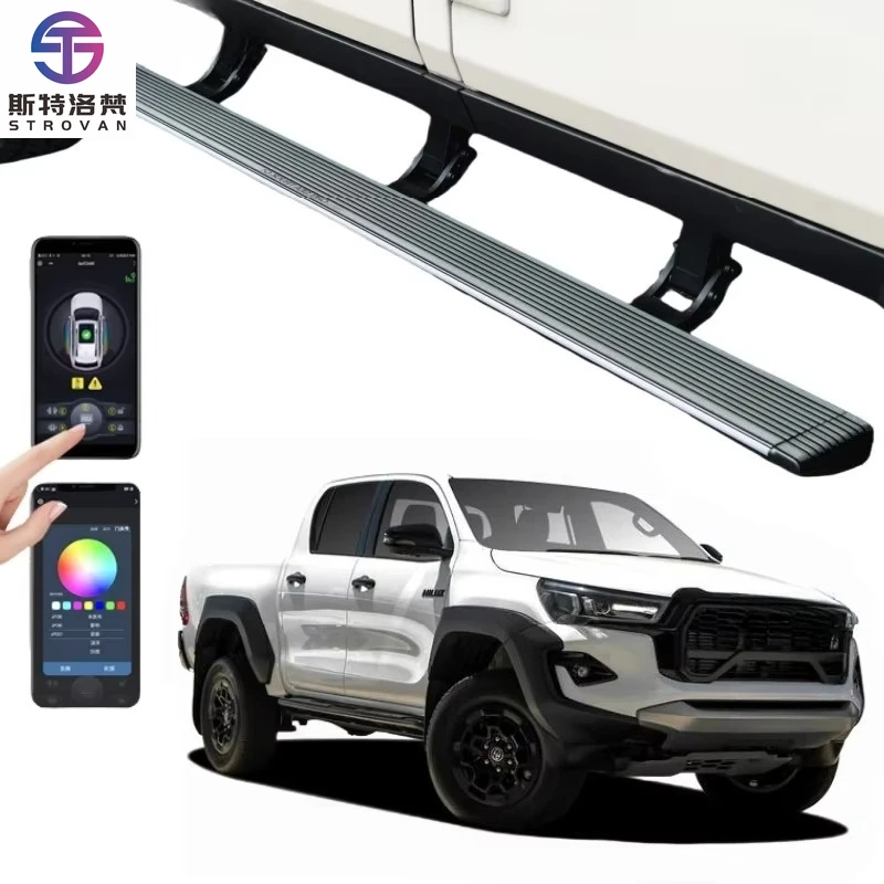 STLF CLRAK Automatic Electric Side Foot Steps Power Running Boards with Rgb Led Lights for 2012 2015 2018 Hilux Revo rogue D4D
STLF CLRAK Automatic Electric Side Foot Steps Power Running Boards with Rgb Led Lights for 2012 2015 2018 Hilux Revo rogue D4D