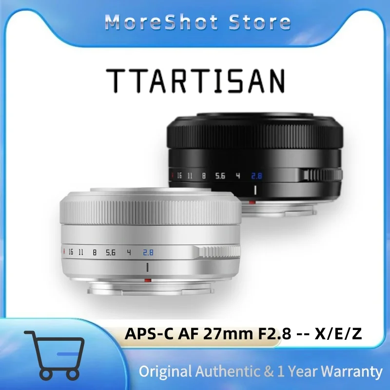 TTArtisan AF 27mm F2.8 APS-C Auto Focus Lens for Fuji X Fujifilm X X-A3 X-T20 X-E3 Nikon Z Sony E A5000 NEX-3 Mirrorless Camera
TTArtisan AF 27mm F2.8 APS-C Auto Focus Lens for Fuji X Fujifilm X X-A3 X-T20 X-E3 Nikon Z Sony E A5000 NEX-3 Mirrorless Camera