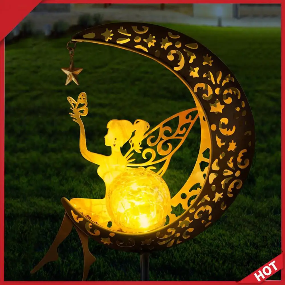 Iron Art Pathway Stake Light IP65 Waterproof Crackle Glass Globe with Metal Angle Stake Light LED Moon Fairy Crackle Glass Light
Iron Art Pathway Stake Light IP65 Waterproof Crackle Glass Globe with Metal Angle Stake Light LED Moon Fairy Crackle Glass Light