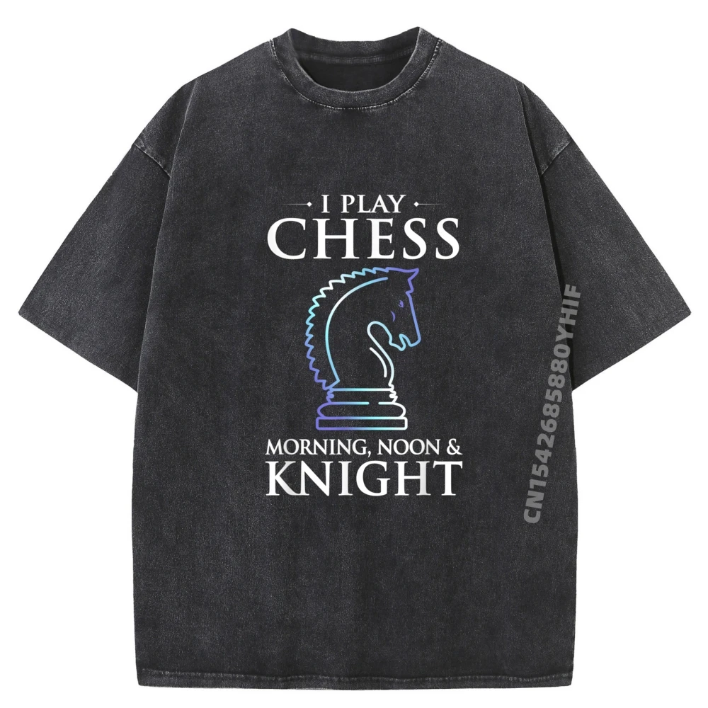 I Play Chess Morning Noon And Knight Черные футболки с рисунком Мужская винтажная стираная футболка с коротким рукавом Эстетическая
I Play Chess Morning Noon And Knight Черные футболки с рисунком Мужская винтажная стираная футболка с коротким рукавом Эстетическая