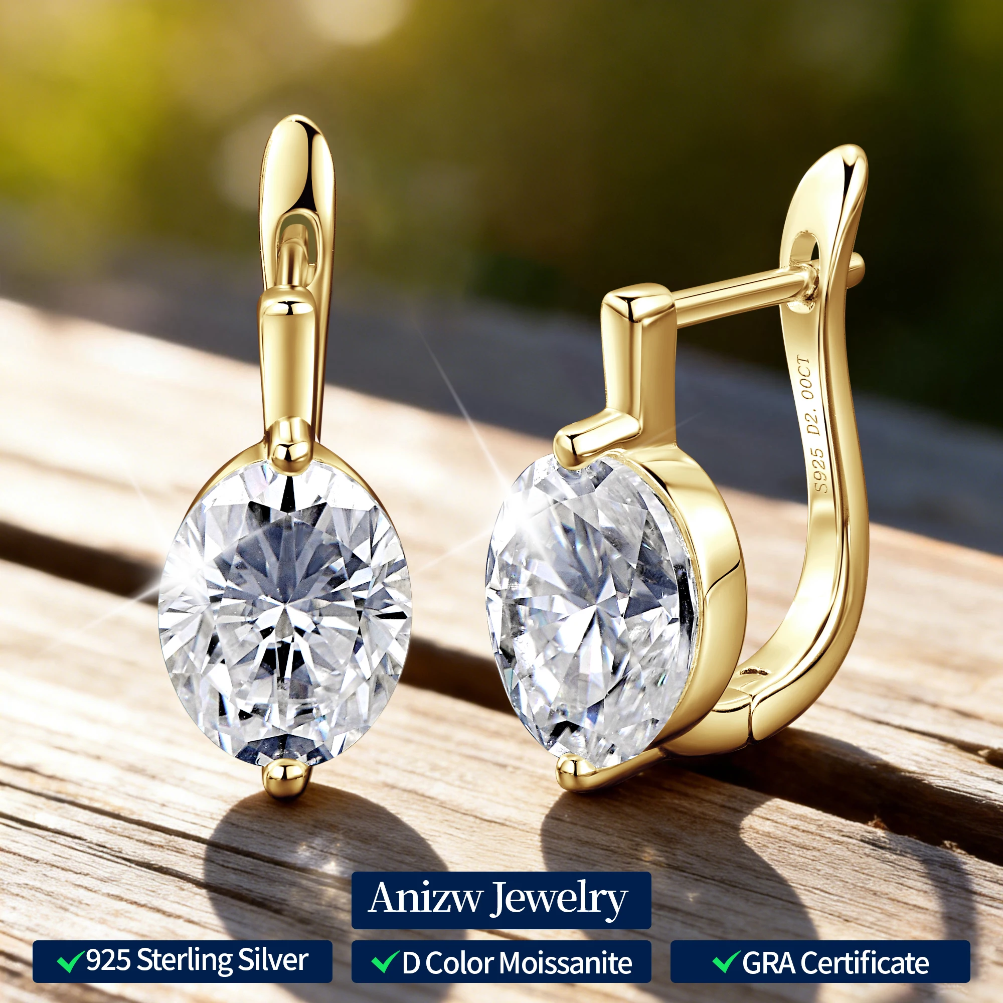 Anziw 2.0CT D Moissanite Drop Earrings for Women 925 Silver U Shaped Hoop Huggie Earrings Wedding Engagement Jewelry 2025 Trend
Anziw 2.0CT D Moissanite Drop Earrings for Women 925 Silver U Shaped Hoop Huggie Earrings Wedding Engagement Jewelry 2025 Trend