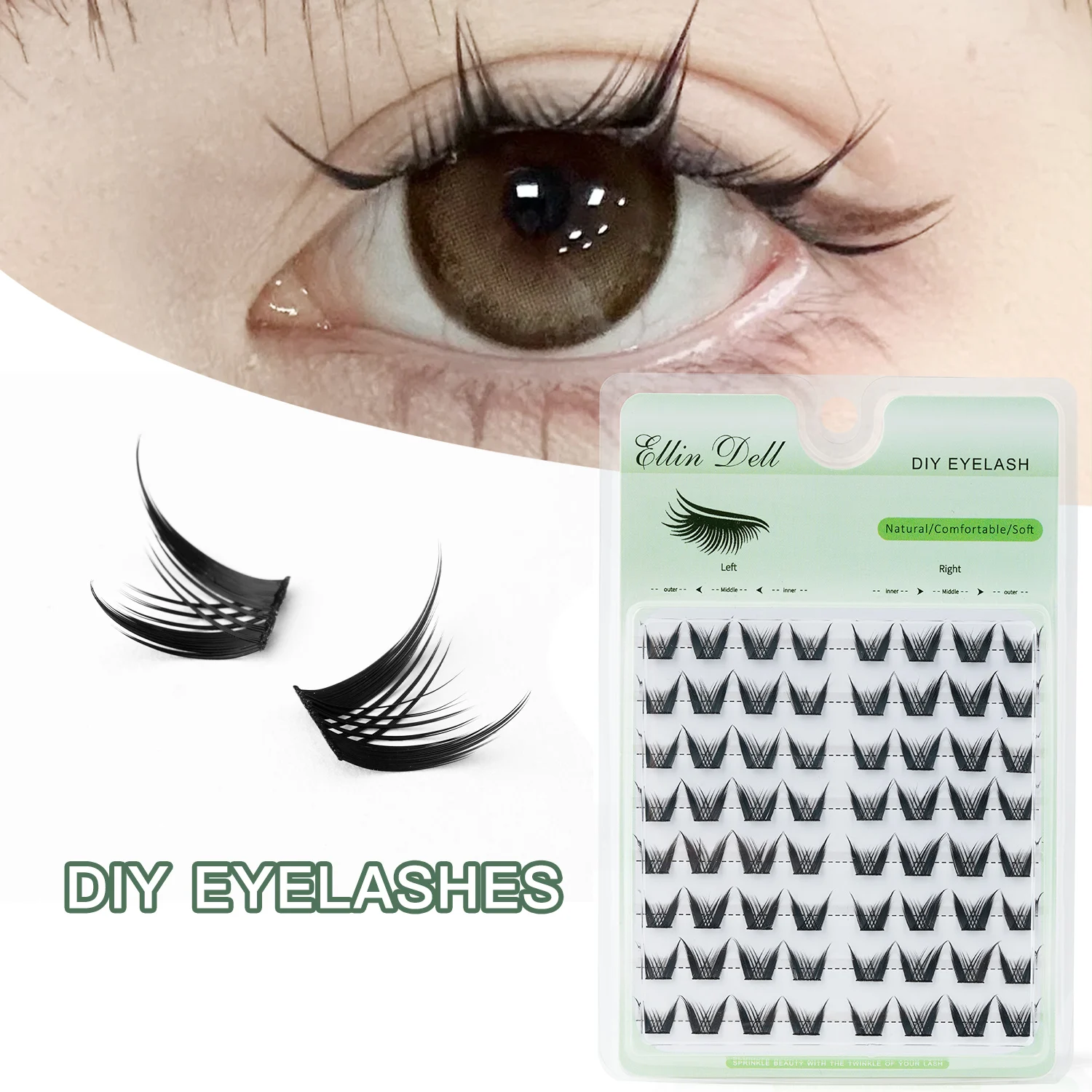 JIZI-LASH 8 Rows Manga Eyelashes Cluster 5D Fluffy Natural Eyelashes Extensions C Curl False Eyelashes Makeup Accessory
JIZI-LASH 8 Rows Manga Eyelashes Cluster 5D Fluffy Natural Eyelashes Extensions C Curl False Eyelashes Makeup Accessory