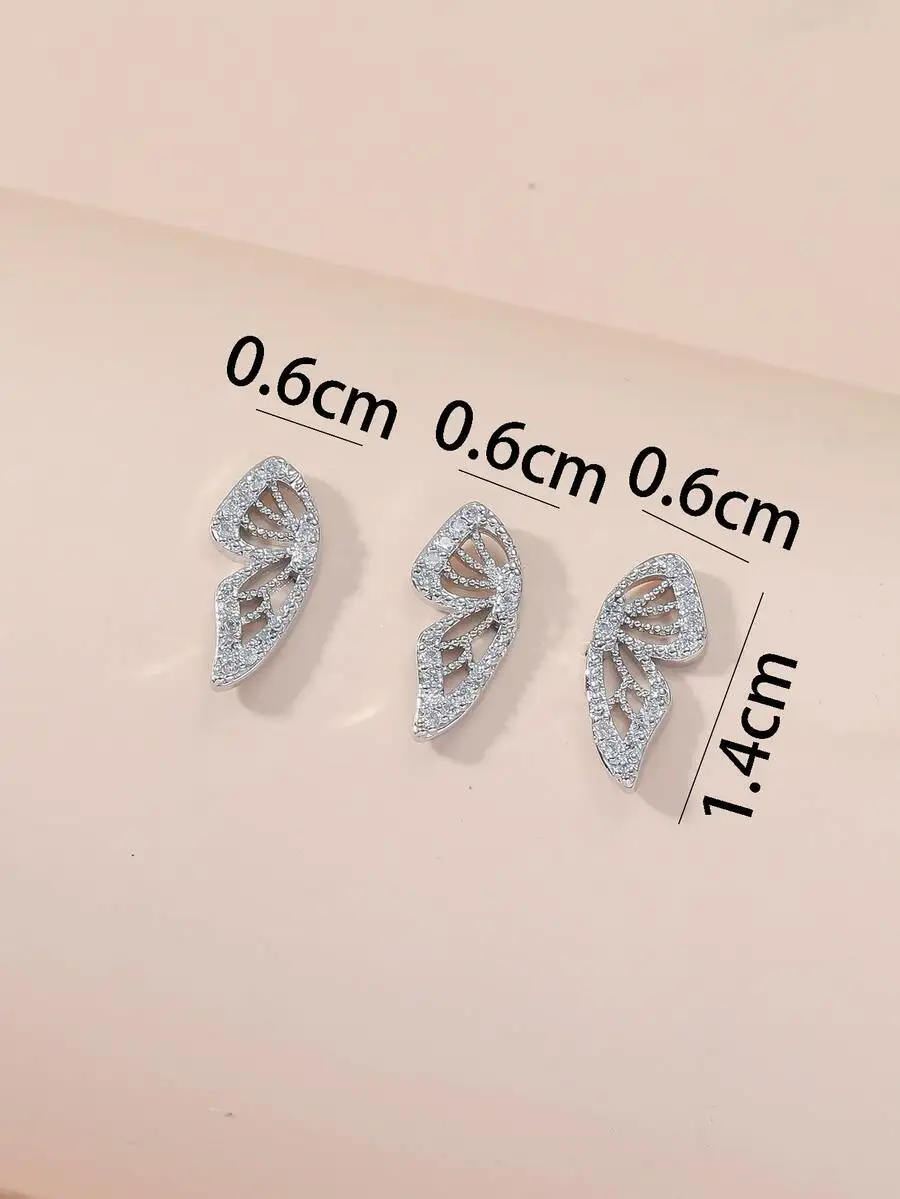 3pcs Butterfly Stud Earrings With Cubic Zirconia For Women Daily Wear
3pcs Butterfly Stud Earrings With Cubic Zirconia For Women Daily Wear