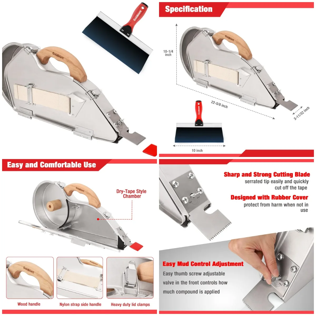 Набор лент для гипсокартона банджо с 10-футовым синим стальным ножом, легкий и удобный для отделки и заплаты
Набор лент для гипсокартона банджо с 10-футовым синим стальным ножом, легкий и удобный для отделки и заплаты