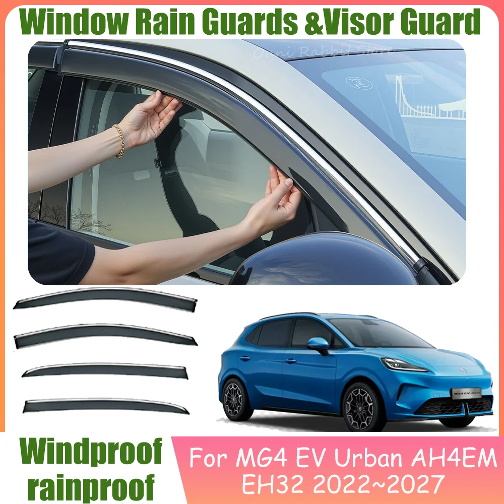 For MG4 EV Urban AH4EM EH32 2022~2027 Car Window Sunshade Rain Guards Side Window Visor Guard Rain Cover Waterproof Accessories
For MG4 EV Urban AH4EM EH32 2022~2027 Car Window Sunshade Rain Guards Side Window Visor Guard Rain Cover Waterproof Accessories
