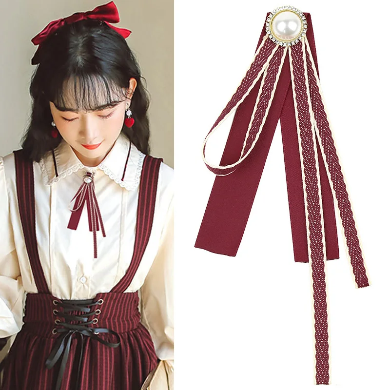 College Style Bow Tie Brooch for Women's Fashion Korean Streamer Ribbon Sweet Top Shirt Sweater Collar Flowers Pins Accessories
College Style Bow Tie Brooch for Women's Fashion Korean Streamer Ribbon Sweet Top Shirt Sweater Collar Flowers Pins Accessories