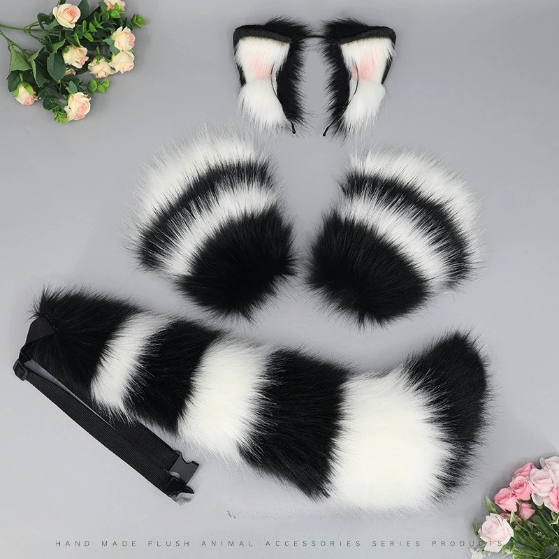 Plush beast ear headband cosplay comic show tail wolf tail decoration comic show props fox ear headdress beast tail set
Plush beast ear headband cosplay comic show tail wolf tail decoration comic show props fox ear headdress beast tail set