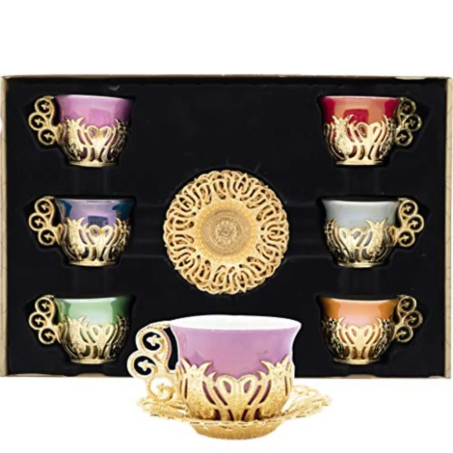 12 Pc Turkish Greek Arabic Coffee Espresso Cup Saucer Porcelain Set Color
12 Pc Turkish Greek Arabic Coffee Espresso Cup Saucer Porcelain Set Color