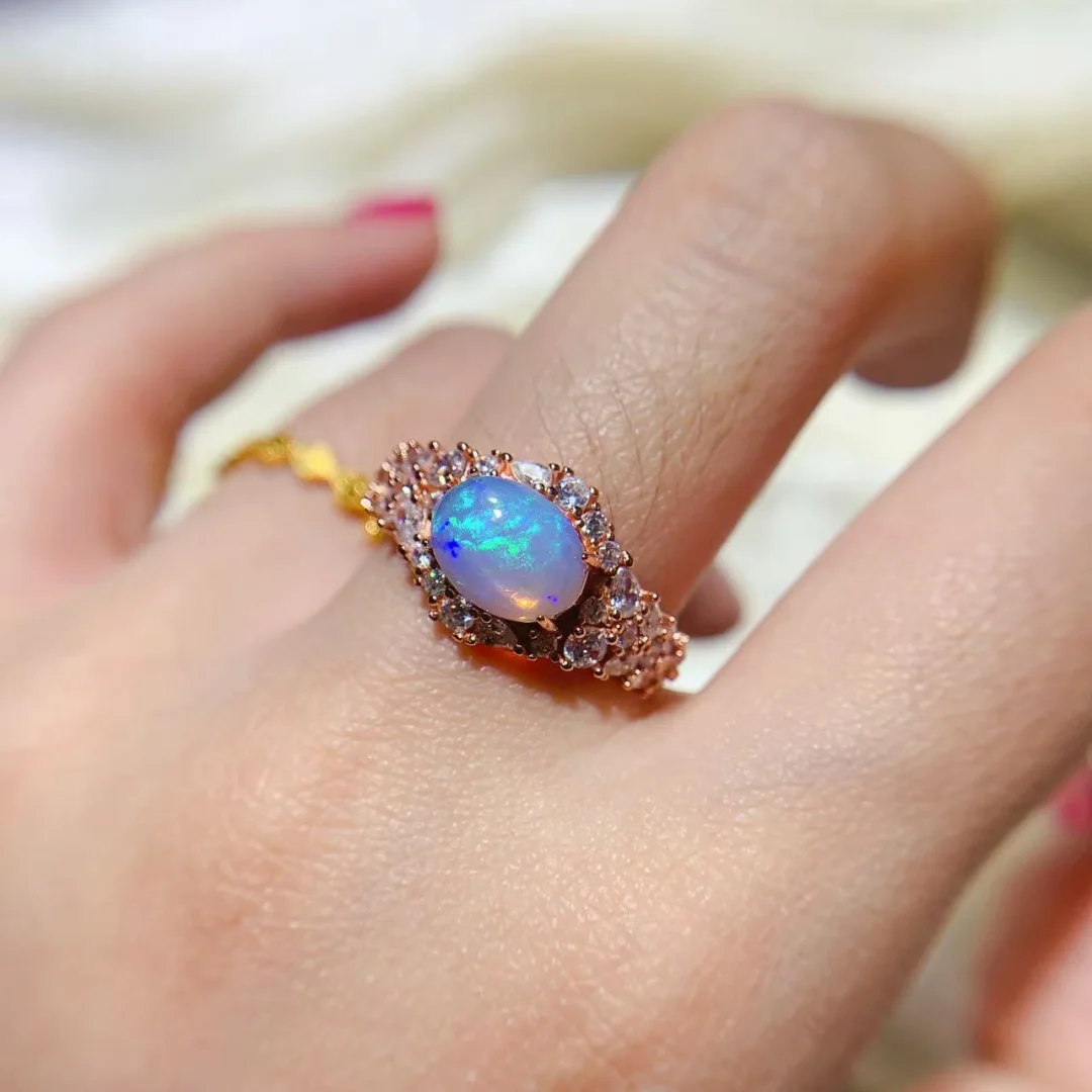 Luxurious Natural Opal Ring S925 Pure Silver Fashion Jewelry Lustrous Precious Stone Luxury All Occasion Accessories
Luxurious Natural Opal Ring S925 Pure Silver Fashion Jewelry Lustrous Precious Stone Luxury All Occasion Accessories