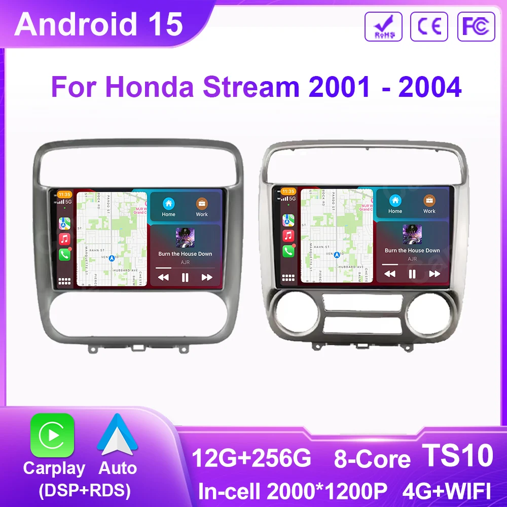 Android 15 Car Radio For Honda Stream 2001 - 2004 Navigation GPS Head Unit Stereo 5G WIFI Multimedia Wireless Carplay Auto Video
Android 15 Car Radio For Honda Stream 2001 - 2004 Navigation GPS Head Unit Stereo 5G WIFI Multimedia Wireless Carplay Auto Video