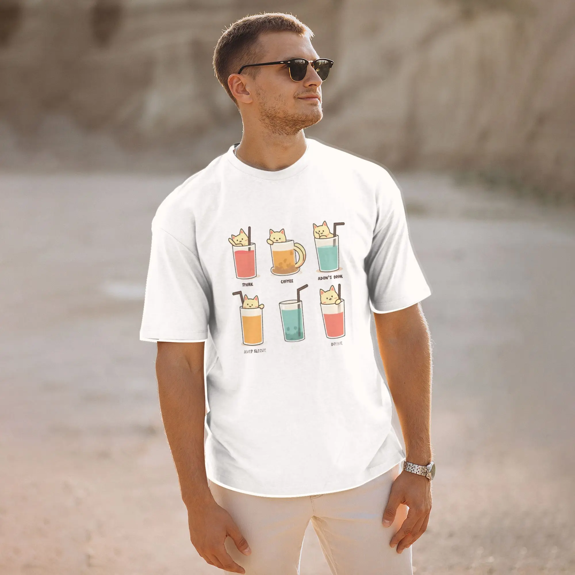 Creative Design Of Cat Beverage Short Sleeve T-shirt Men Women Cat Beverage Original For Couple Summer Half Sleeve Loose Fit Tee
Creative Design Of Cat Beverage Short Sleeve T-shirt Men Women Cat Beverage Original For Couple Summer Half Sleeve Loose Fit Tee