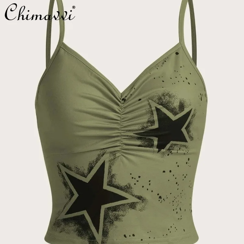 European and American Style Short Fashion Printing Sleeveless Outer Wear Open-navel Bottoming Top Vest For Women
European and American Style Short Fashion Printing Sleeveless Outer Wear Open-navel Bottoming Top Vest For Women