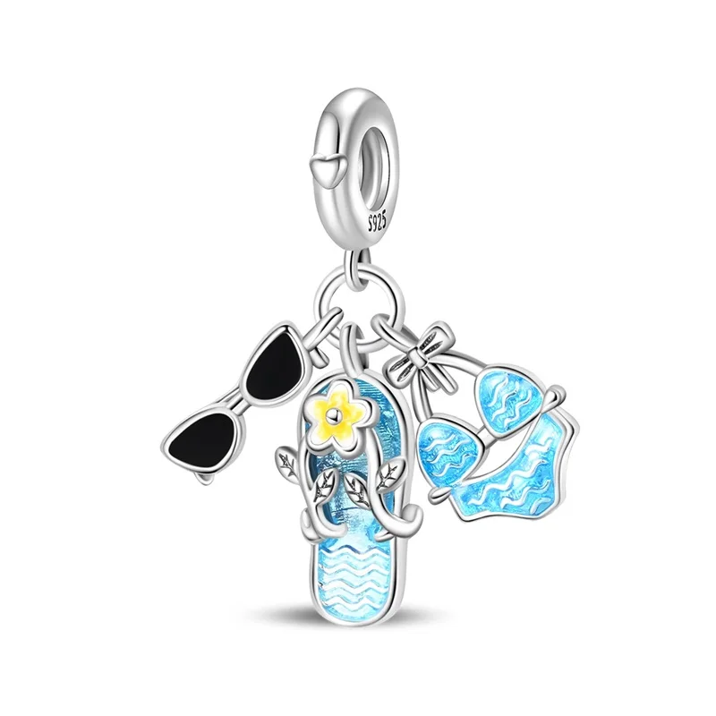 New 925 Sterling Silver 3Pcs Ocean Travel Charms Bead Fit 3mm Original Bracelet DIY Women Birthday Party Jewelry Gifts
New 925 Sterling Silver 3Pcs Ocean Travel Charms Bead Fit 3mm Original Bracelet DIY Women Birthday Party Jewelry Gifts