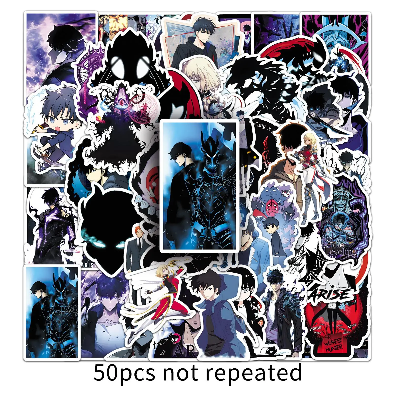 10/50PCS Solo Leveling Comics Cool Sung Jin-Woo Stickers DIY Skateboard Scrapbook Luggage Waterproof Graffiti Decal Kids Toy
10/50PCS Solo Leveling Comics Cool Sung Jin-Woo Stickers DIY Skateboard Scrapbook Luggage Waterproof Graffiti Decal Kids Toy