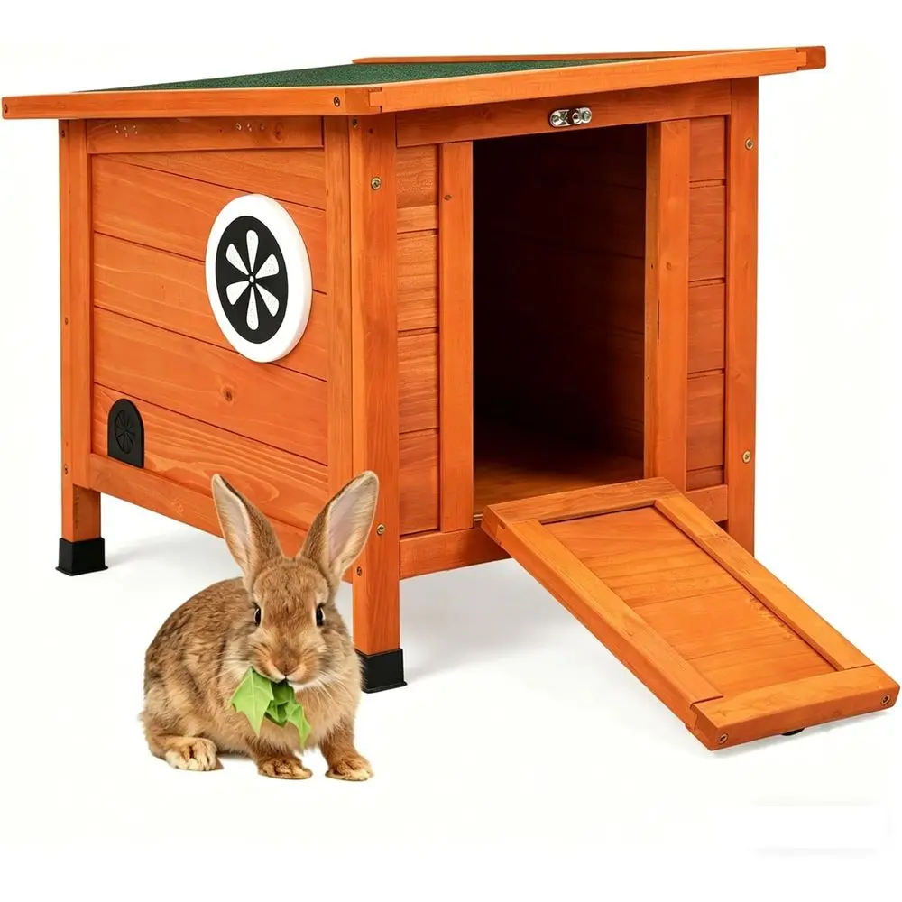 Weatherproof Outdoor Rabbit Hutch with Openable Door for Small Animals - Orange
Weatherproof Outdoor Rabbit Hutch with Openable Door for Small Animals - Orange