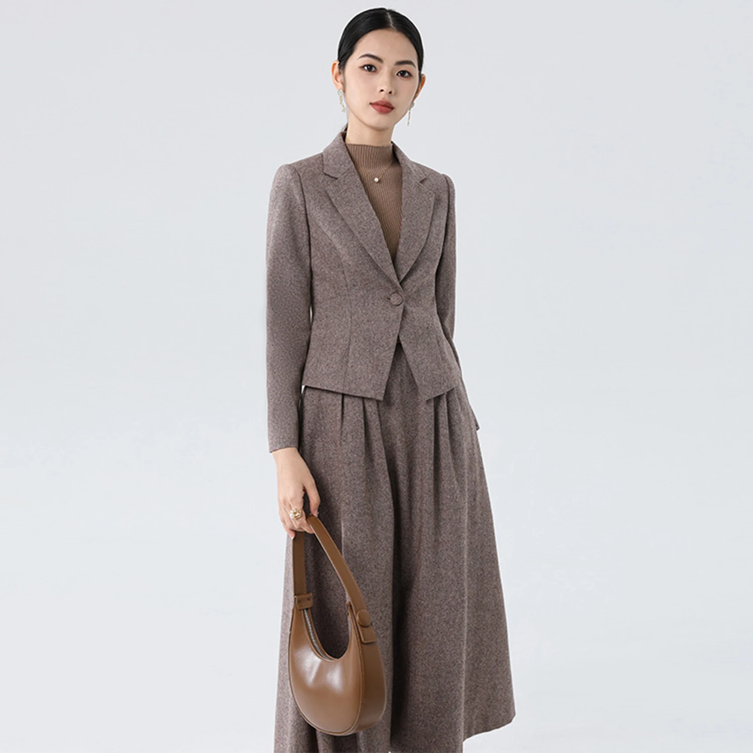 Allingentle Grey Women's Skirt Suit 2 Piece Suit Fashion One Button Blazer & Skirt for Casual Office Outfit Customize
Allingentle Grey Women's Skirt Suit 2 Piece Suit Fashion One Button Blazer & Skirt for Casual Office Outfit Customize