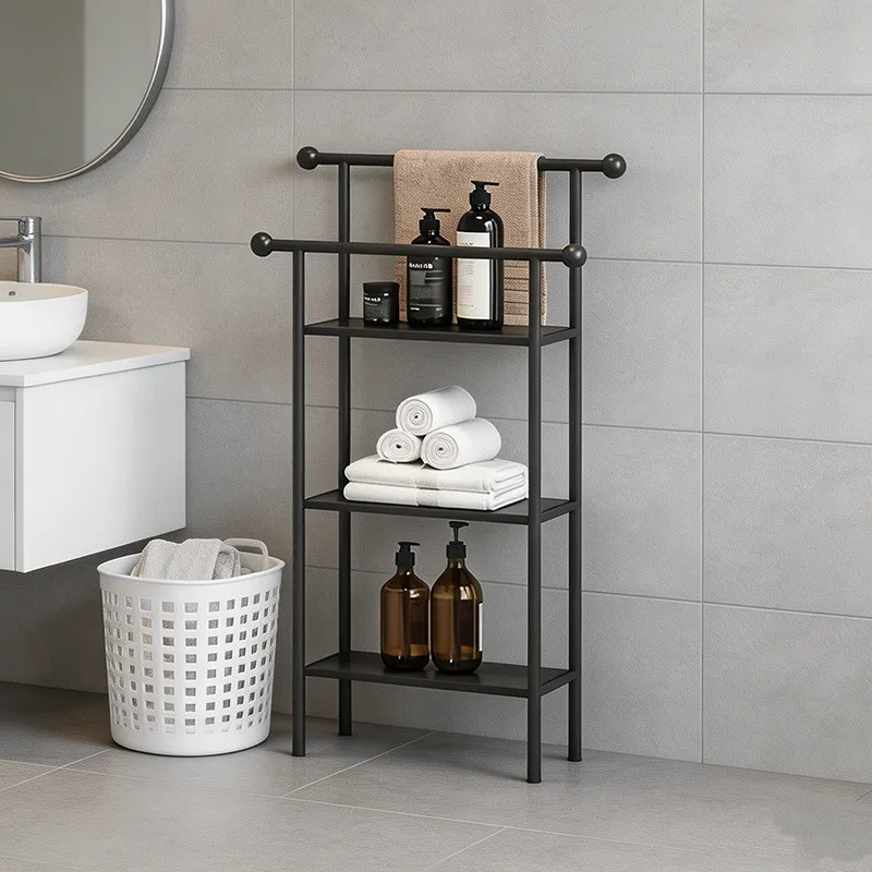 Bathroom Floor Stand Holder, Towel Bathrobe Storage Rack, High Temperature Baked Paint, Toiletry Organizer Shower Caddy
Bathroom Floor Stand Holder, Towel Bathrobe Storage Rack, High Temperature Baked Paint, Toiletry Organizer Shower Caddy