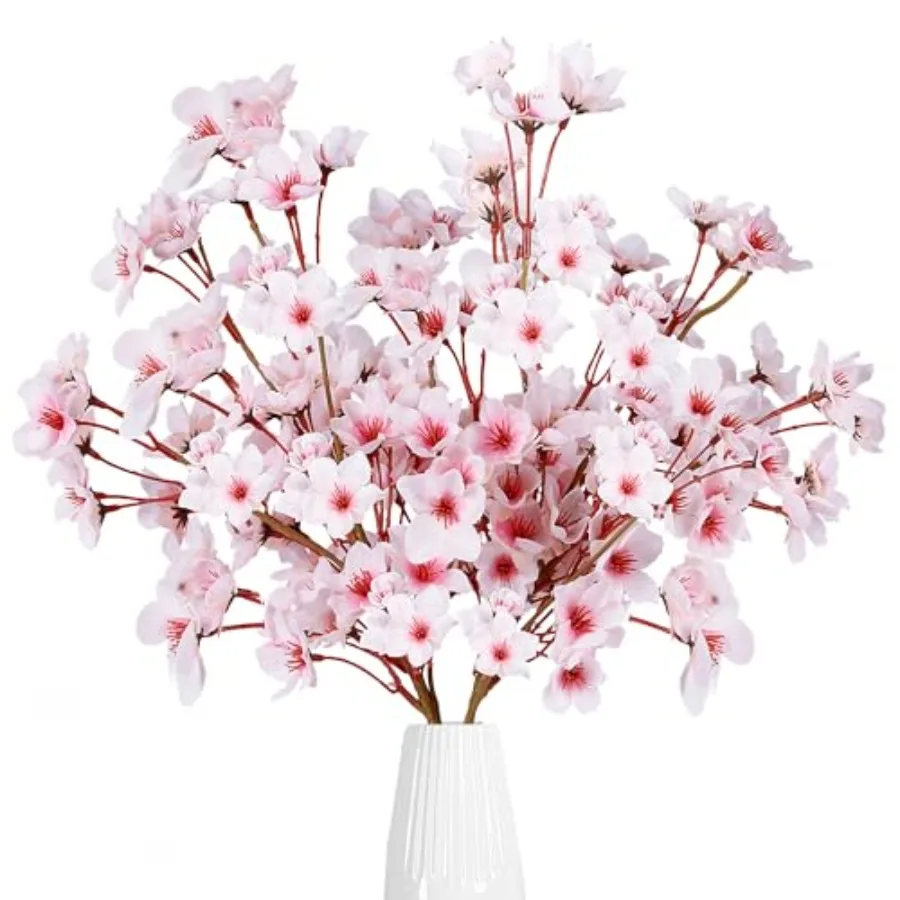 Artificial Blossom Flowers Faux Blossom Stems Faux Silk Blossom Branches 15.7'' Fake Peach Flowers for Vase Arrangements Home W
Artificial Blossom Flowers Faux Blossom Stems Faux Silk Blossom Branches 15.7'' Fake Peach Flowers for Vase Arrangements Home W
