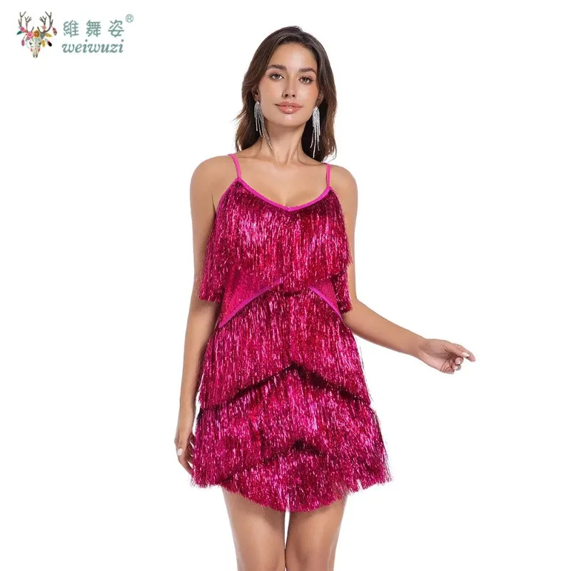 2025 New Sexy Nightclub Style V-neck Backless Sequined Spaghetti Strap Tassel Skirt Fashion Party Club Spicy Girl Evening Dress
2025 New Sexy Nightclub Style V-neck Backless Sequined Spaghetti Strap Tassel Skirt Fashion Party Club Spicy Girl Evening Dress
