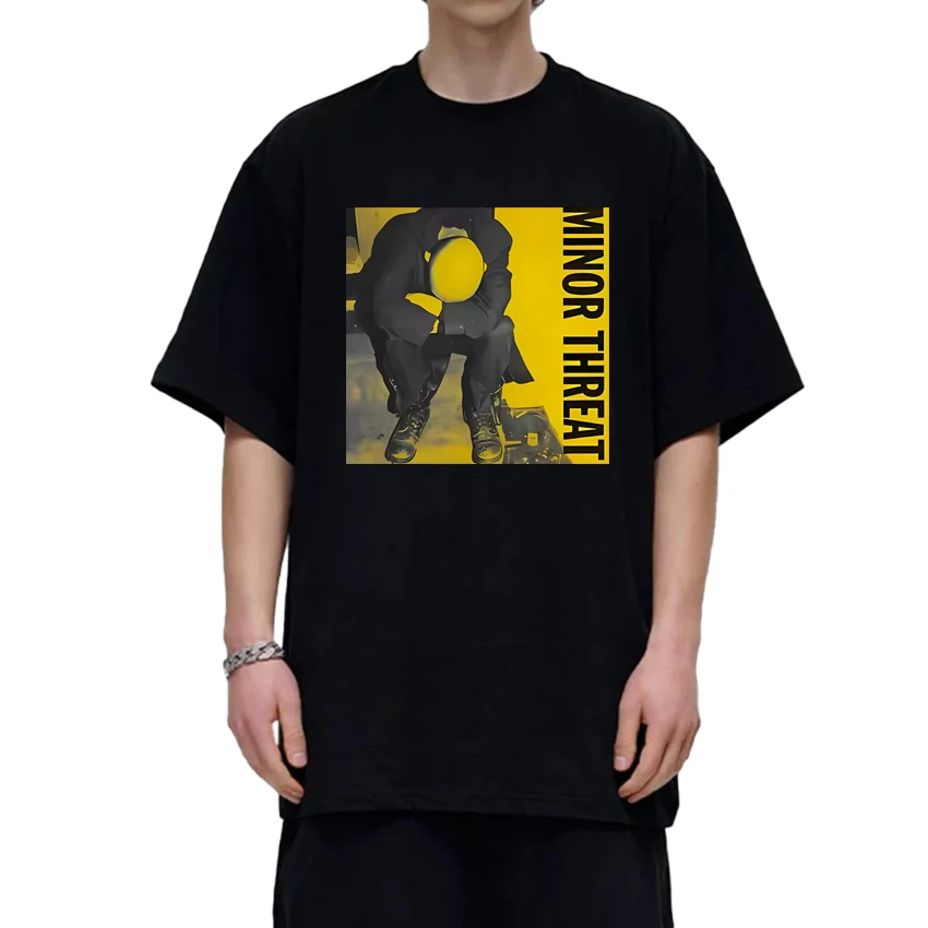 High Quality Summer MINOR THREAT YELLOW black short sleeve T-shirts New in Men Women vintage Y2k T shirt Unisex 100% Cotton Tops
High Quality Summer MINOR THREAT YELLOW black short sleeve T-shirts New in Men Women vintage Y2k T shirt Unisex 100% Cotton Tops