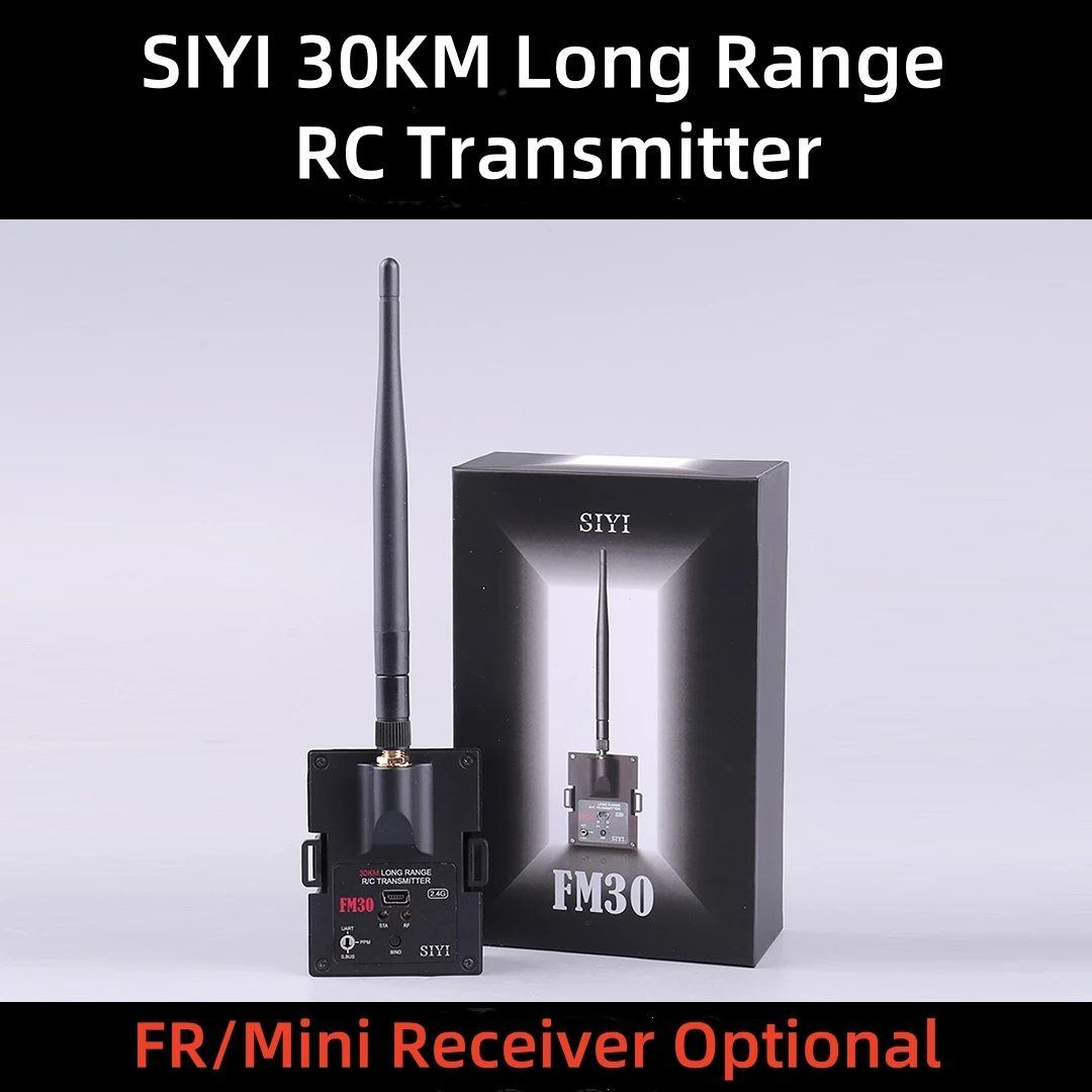 SIYI 30KM Long Range RC Transmitter FR/Mini Receiver Remote Bluetooth High-frequency Head For RC Model Plane FPV Drone
SIYI 30KM Long Range RC Transmitter FR/Mini Receiver Remote Bluetooth High-frequency Head For RC Model Plane FPV Drone