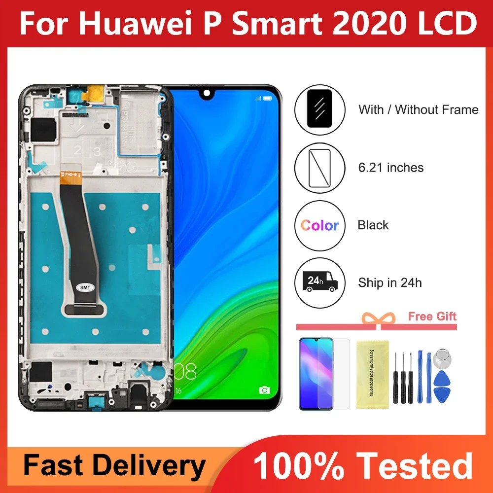 6.21 inch For Huawei P Smart 2020 LCD Display Screen Touch Digitizer Replacement for P Smart 2020 Display POT-LX1A POT-L21A
6.21 inch For Huawei P Smart 2020 LCD Display Screen Touch Digitizer Replacement for P Smart 2020 Display POT-LX1A POT-L21A