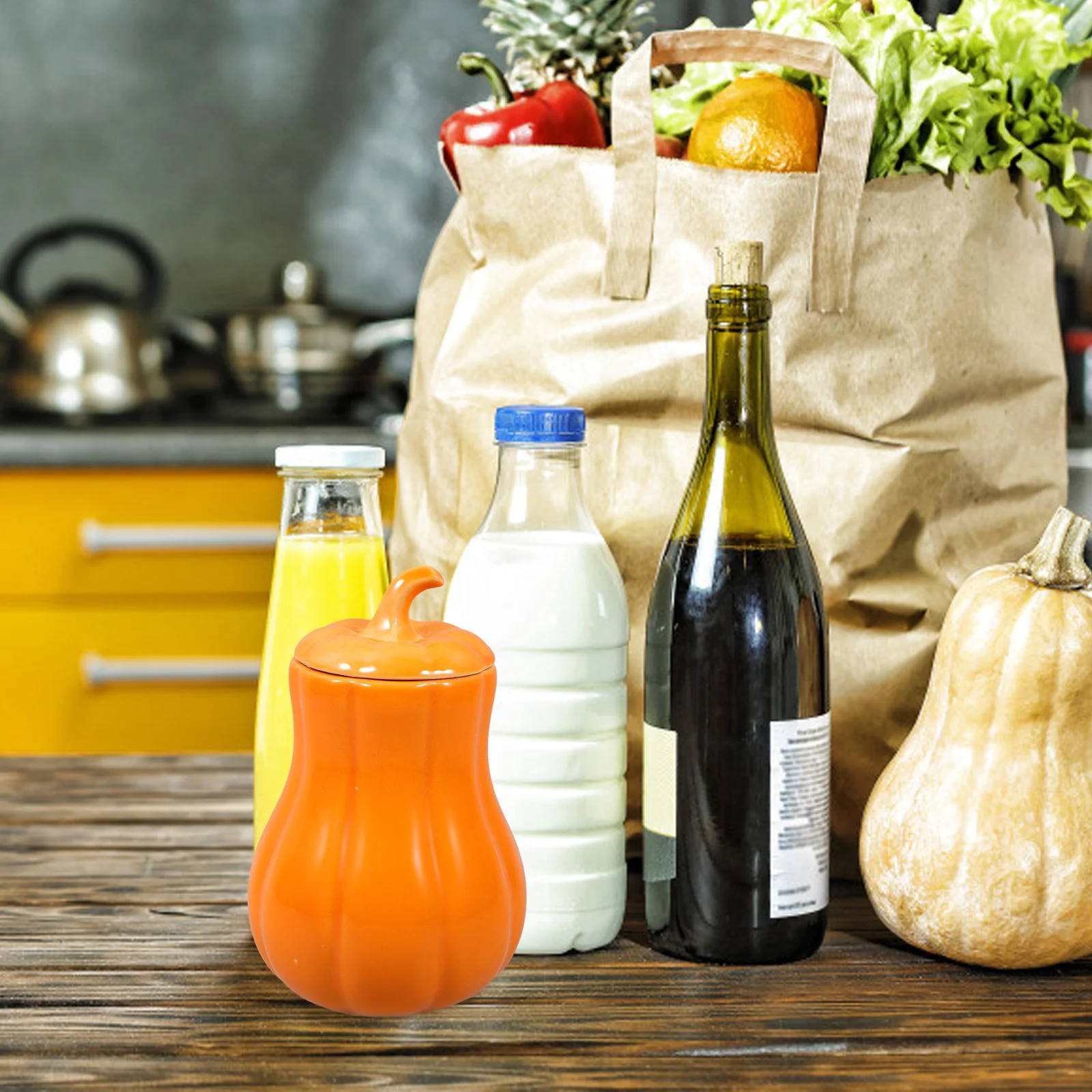 Ceramic Pumpkin Shaped Tea Canister with Lid Multipurpose Candy Jar Decorative Kitchen Storage Pumpkin Shaped Tea Jar
Ceramic Pumpkin Shaped Tea Canister with Lid Multipurpose Candy Jar Decorative Kitchen Storage Pumpkin Shaped Tea Jar