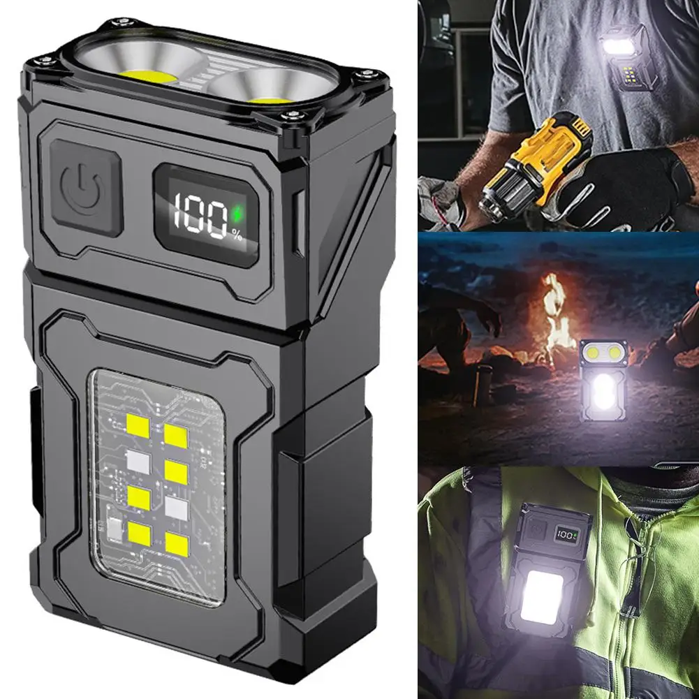 MINI USB Rechargeable LED Flashlight Portable Tail magnet flashlight Super Bright Camping Lantern Side COB emergency light
MINI USB Rechargeable LED Flashlight Portable Tail magnet flashlight Super Bright Camping Lantern Side COB emergency light