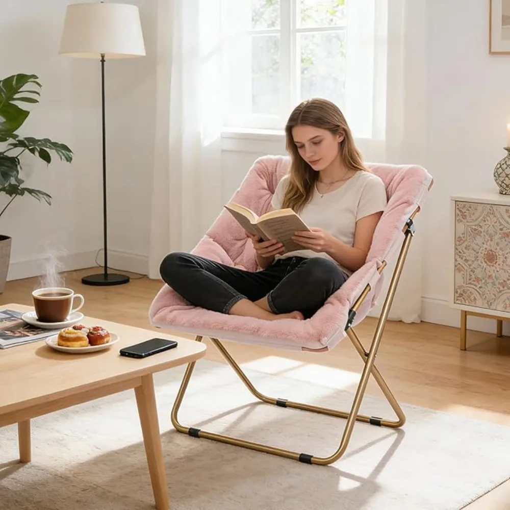 olding Saucer Chair or Adults Comy Lounge Reading Seat Accent Chair aux ur Lazy Seating with Thick Padded Metal e or Bedroom Liv
olding Saucer Chair or Adults Comy Lounge Reading Seat Accent Chair aux ur Lazy Seating with Thick Padded Metal e or Bedroom Liv
