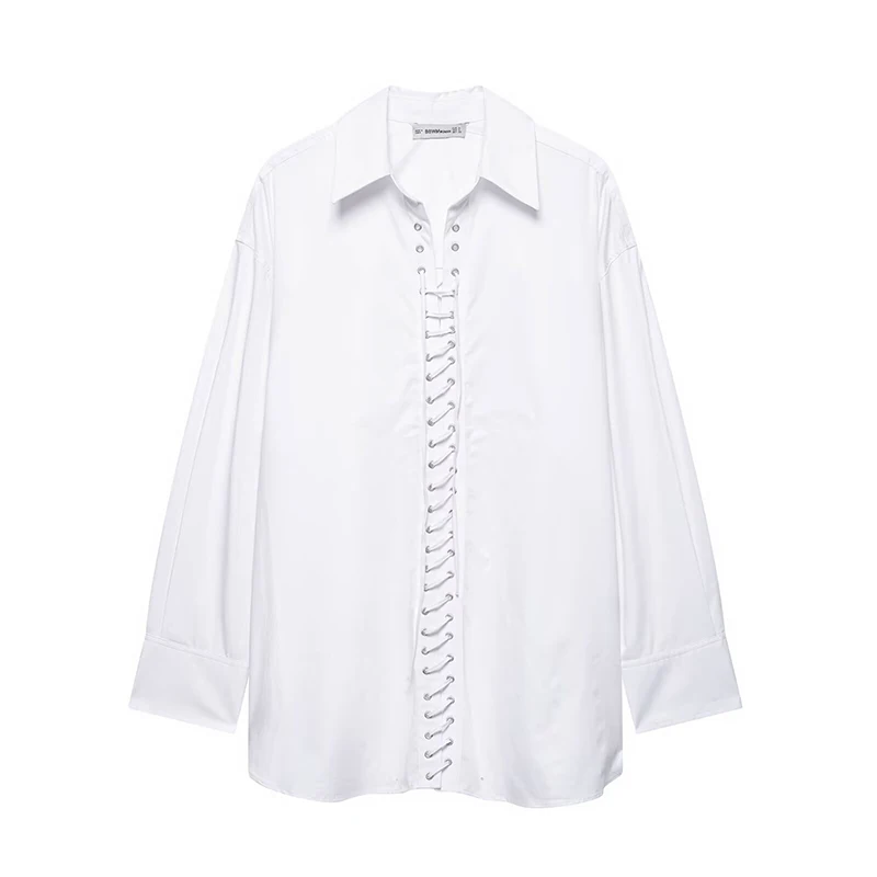 RAFZNB Women Lace-up Decoration Loose Shirts Fashion Turn-down Collar Long Sleeve Casual Shirts Female Blouses Tops
RAFZNB Women Lace-up Decoration Loose Shirts Fashion Turn-down Collar Long Sleeve Casual Shirts Female Blouses Tops