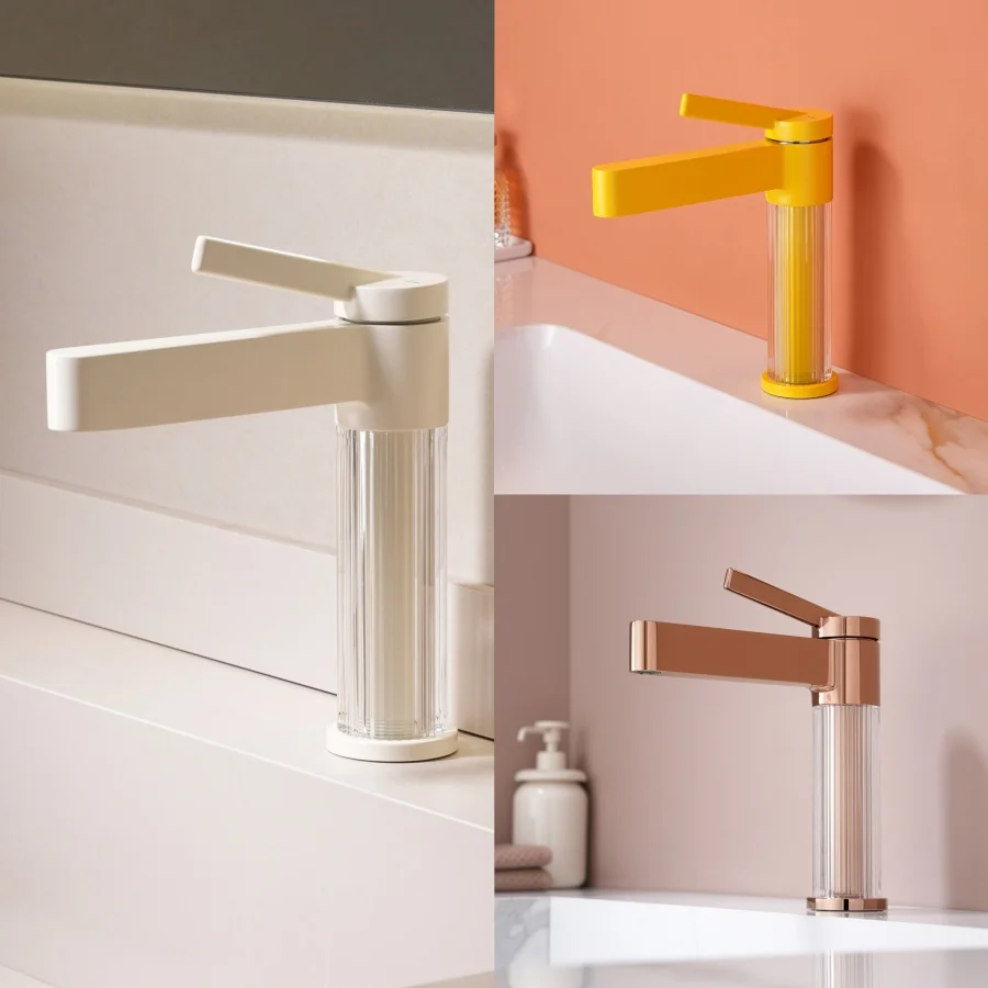 Brass bathroom washbasin faucet with single handle design, high-end hotel hot and cold dual control washbasin faucet
Brass bathroom washbasin faucet with single handle design, high-end hotel hot and cold dual control washbasin faucet