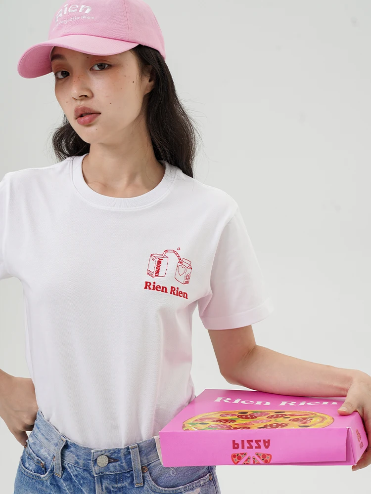 Футболка женская Rien Rien с вышитым логотипом Juice Milk, летняя, из 100% хлопка, повседневная, стандартной длины
Футболка женская Rien Rien с вышитым логотипом Juice Milk, летняя, из 100% хлопка, повседневная, стандартной длины