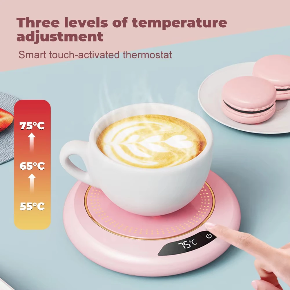 USB Intelligent Cup Heater Milk Coffee Tea Water Electric Heating Pad 3-levels Temperature Adjustable Coaster for Home Office
USB Intelligent Cup Heater Milk Coffee Tea Water Electric Heating Pad 3-levels Temperature Adjustable Coaster for Home Office