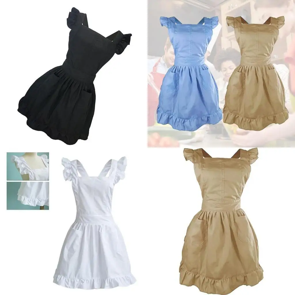 39BB Women Kitchen Cooking Arpry reruffle Maid Arpron для приготовления садовой живописи 
39BB Women Kitchen Cooking Arpry reruffle Maid Arpron для приготовления садовой живописи