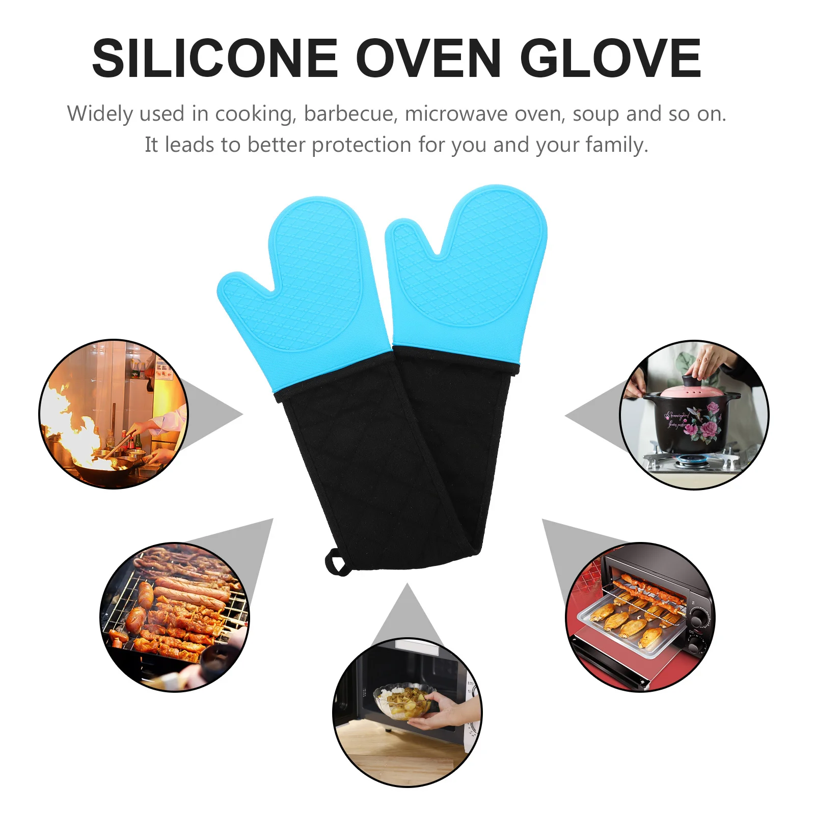Oven Silicone Gloves Thermal Insulation Anti-Scalding Non-Slip Flexible Comfortable Microwave Grilling Baking Protection
Oven Silicone Gloves Thermal Insulation Anti-Scalding Non-Slip Flexible Comfortable Microwave Grilling Baking Protection
