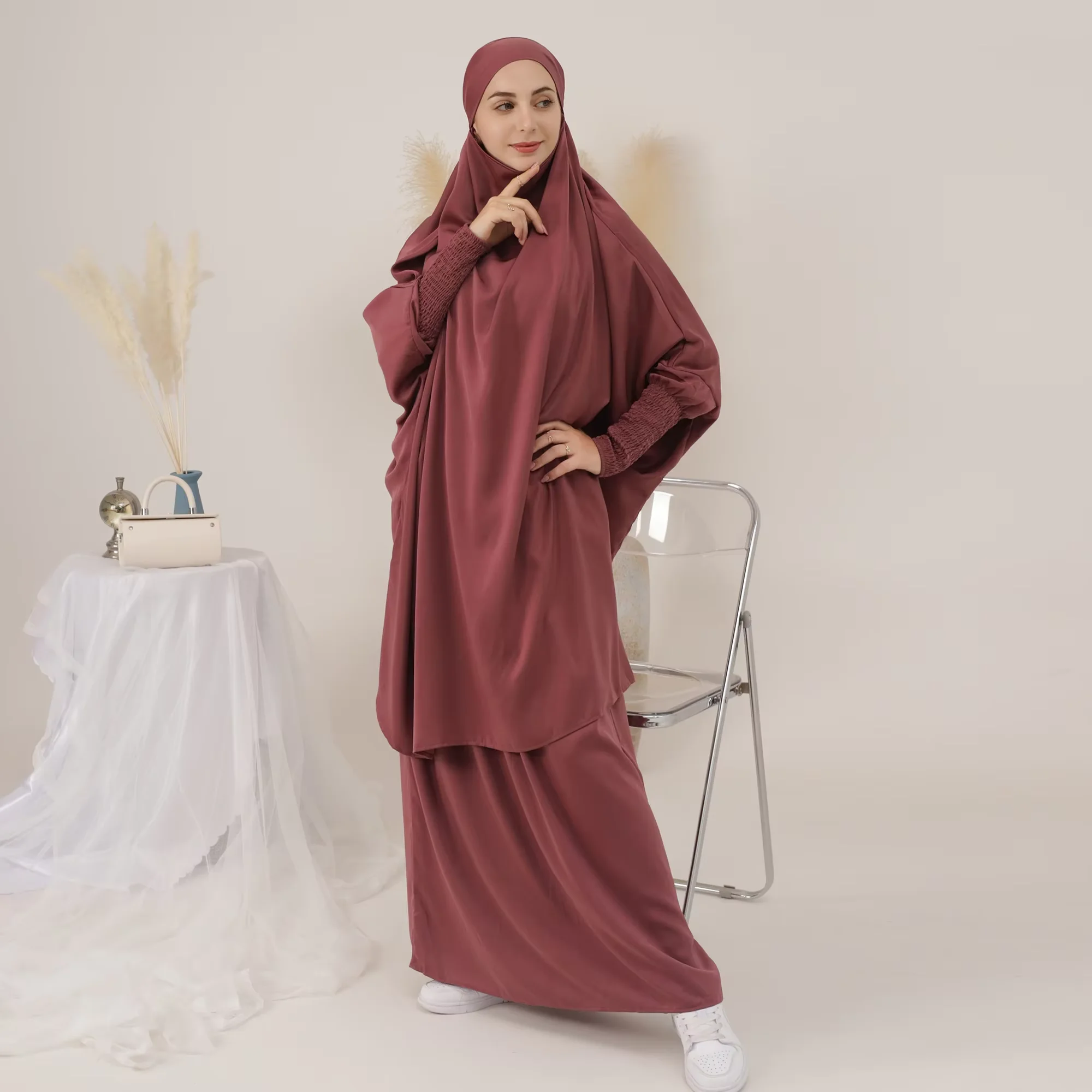 Eid Djellaba Ramadan Khimar Caftan Muslim Women Prayer Garment Islamic Hijab Skirt Set Dress Burqa Abaya Kaftan Jalabiya Kebaya
Eid Djellaba Ramadan Khimar Caftan Muslim Women Prayer Garment Islamic Hijab Skirt Set Dress Burqa Abaya Kaftan Jalabiya Kebaya