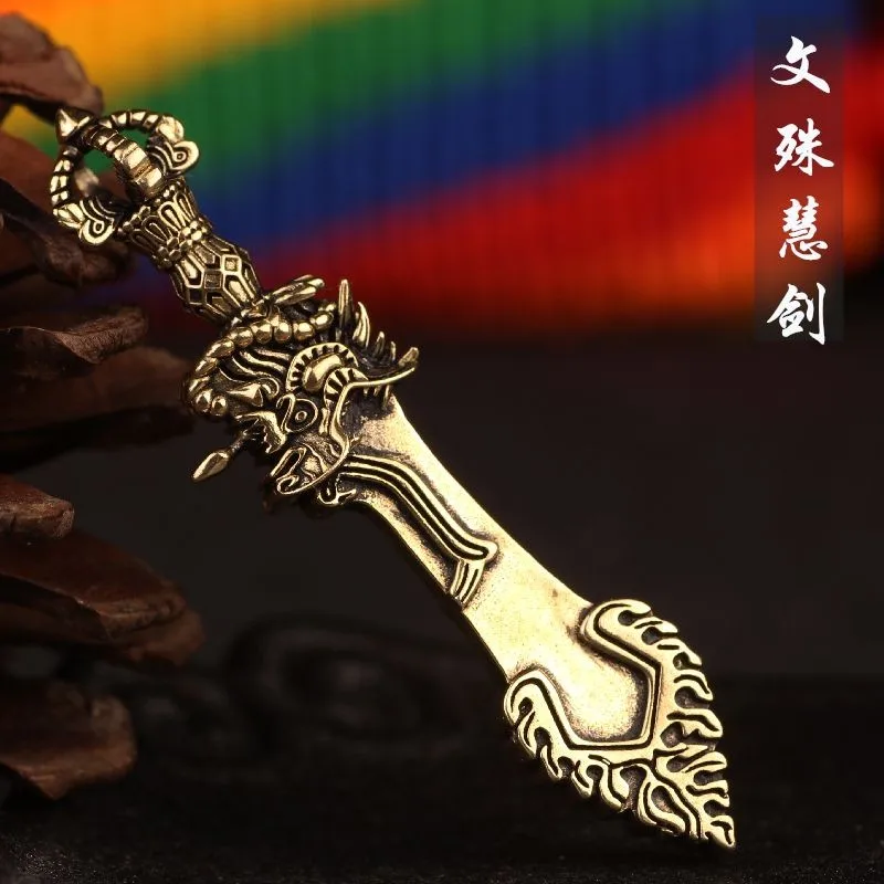 Nepal Manjushri Wisdom Sword Buddhist Amulet Handmade Vintage Statue
Nepal Manjushri Wisdom Sword Buddhist Amulet Handmade Vintage Statue