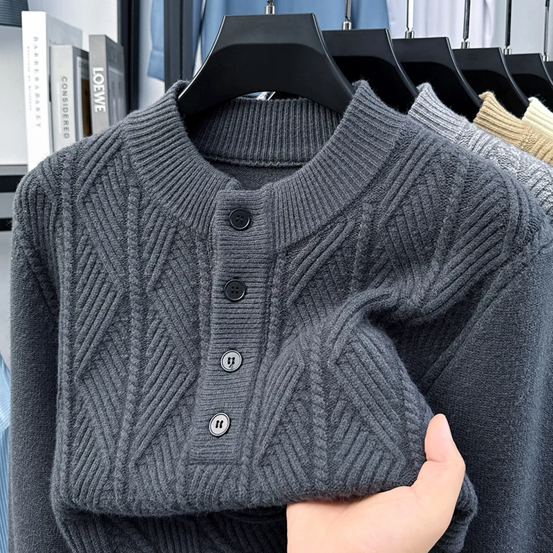 Мужской свитер в корейском стиле, высококачественная одежда для осени и зимы, свободный вязаный базовый свитер
Мужской свитер в корейском стиле, высококачественная одежда для осени и зимы, свободный вязаный базовый свитер