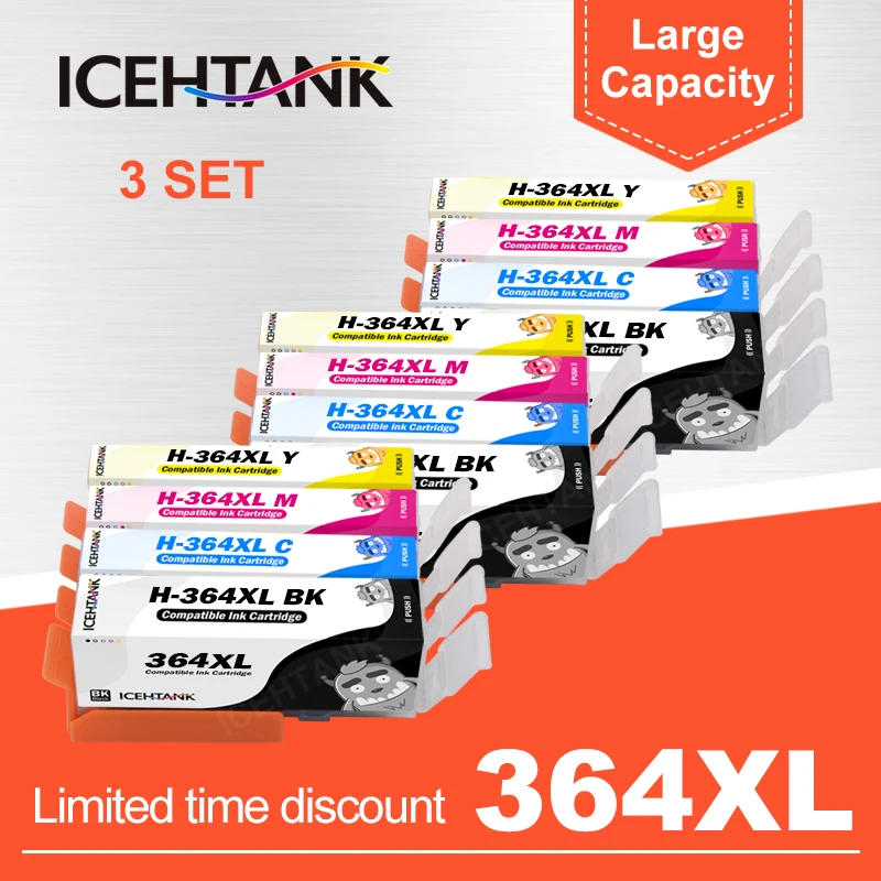 364XL Ink Cartridge For HP 364 HP364 XL Compatible Photosmart 5510 5515 6510 B010 B109 B209 Deskjet 3070A Printer
364XL Ink Cartridge For HP 364 HP364 XL Compatible Photosmart 5510 5515 6510 B010 B109 B209 Deskjet 3070A Printer