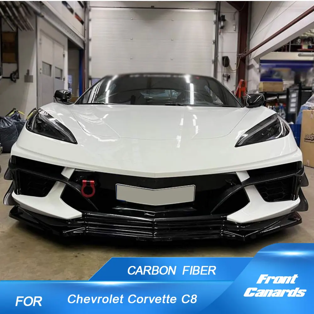 Real Carbon Fiber Front Bumper Air Vent Canards Fins For Chevrolet Corvette C8 Stingray Z51 2020UP Front Canards Splitter Fins
Real Carbon Fiber Front Bumper Air Vent Canards Fins For Chevrolet Corvette C8 Stingray Z51 2020UP Front Canards Splitter Fins