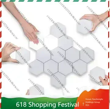 Modular LED Hexagon Wall Lamp, Creative Honeycomb Quantum Light Panels White ABS Magnetic DIY Atmosphere Wall Art with EU Plug
Modular LED Hexagon Wall Lamp, Creative Honeycomb Quantum Light Panels White ABS Magnetic DIY Atmosphere Wall Art with EU Plug