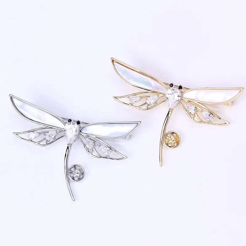 Copper Plated Real Gold Dragonfly Brooch Empty Setting Shell Pearl Jade Agate Corsage Base DIY Jewelry Making Accessories
Copper Plated Real Gold Dragonfly Brooch Empty Setting Shell Pearl Jade Agate Corsage Base DIY Jewelry Making Accessories
