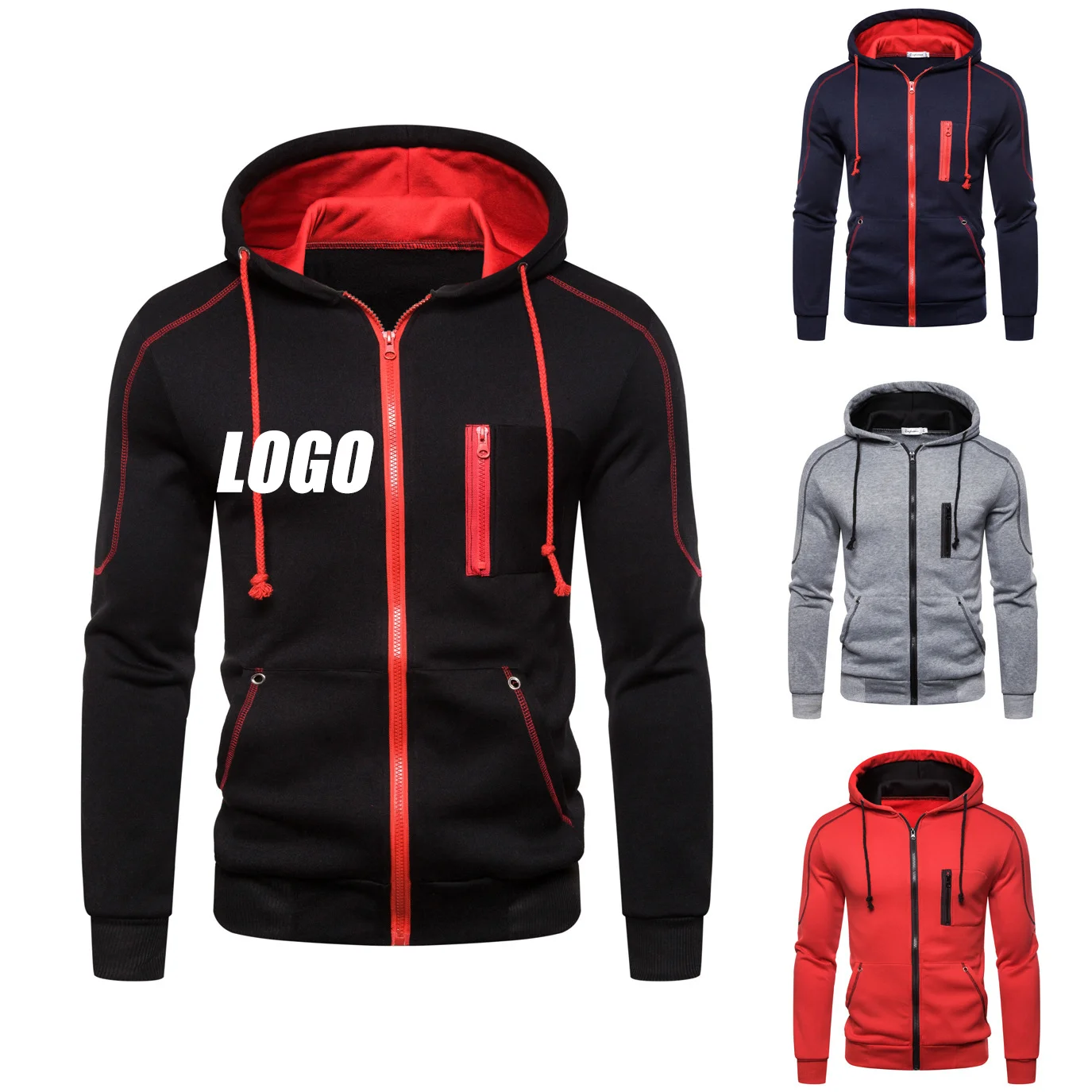 Custom Logo Men Hoodies Zipper Brand Stand Collar Long Sleeve Spring Autumn Streetwear Male Cardigan Coat
Custom Logo Men Hoodies Zipper Brand Stand Collar Long Sleeve Spring Autumn Streetwear Male Cardigan Coat