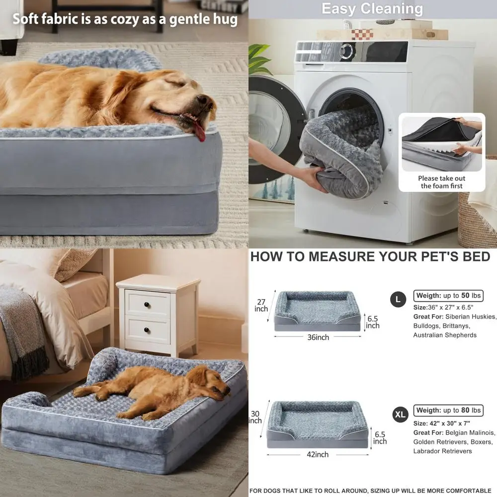 Кровать для собак для больших собак, моющийся ортопедический диван-кровать для собак с водонепроницаемой подкладкой и нескользящим дном для сна домашних животных
Кровать для собак для больших собак, моющийся ортопедический диван-кровать для собак с водонепроницаемой подкладкой и нескользящим дном для сна домашних животных