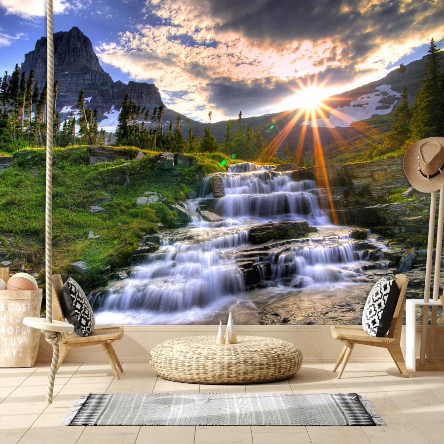 11+ Waterproof Natural Waterfall Sun Shining Mountain Wallpaper for Living Room Home Decor Renovation Mural, Peel Stick Optional
11+ Waterproof Natural Waterfall Sun Shining Mountain Wallpaper for Living Room Home Decor Renovation Mural, Peel Stick Optional