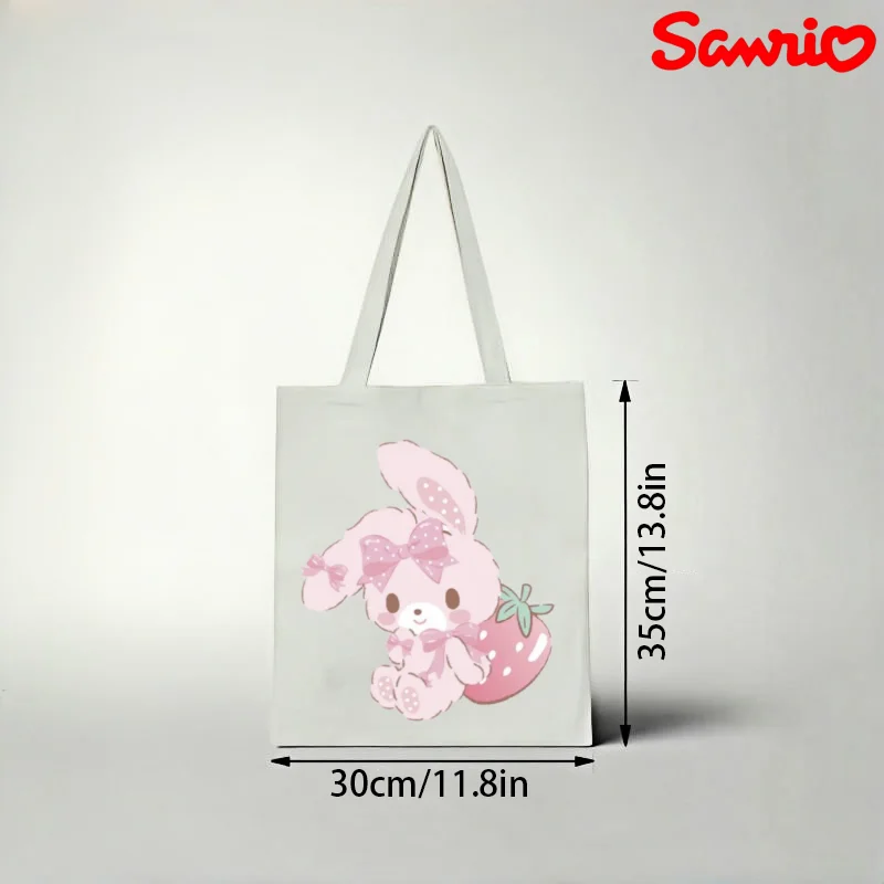 1pc Sanrio Bonbonribbon Canvas Tote Bag, Strawberry Print Casual Shoulder Bag, Eco-friendly Reusable Handbag
1pc Sanrio Bonbonribbon Canvas Tote Bag, Strawberry Print Casual Shoulder Bag, Eco-friendly Reusable Handbag